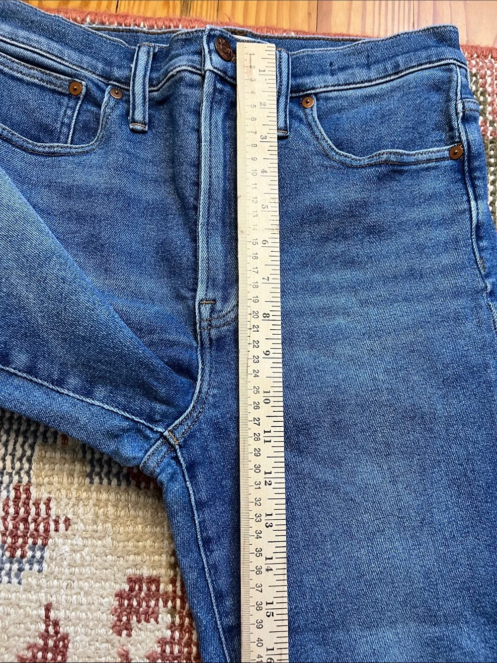 Madewell The Perfect Vintage Jean Size 29 Blue High Rise Straight Leg EUC
